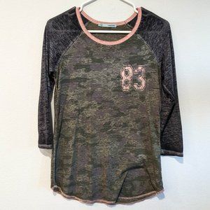 *10/$10*  Women's Maurices Camo 3/4 Length Tee - Size Small